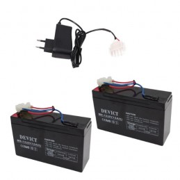 Batterie compatible Anatec catamaran et monocoque (par 2) et chargeur plomb