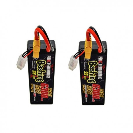Lot de 2 Batteries LiPo 2S 7.4V 6300mAh