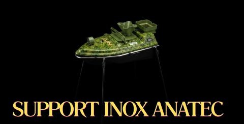 Support inox pour bateau amorceur